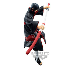 Load image into Gallery viewer, Free UK Royal Mail Tracked 24hr delivery   Striking figure of Itachi Uchiha from the legendary anime Naruto. This statue is launched by Banpresto as part of their latest NARUTOP99 collection.   This statue is created meticulously, showing Itachi posing in battlemode drawing his sword, wearing his Akatsuki cloak.   This PVC statue stands at 16cm, and packaged in a gift/collectible box from Bandai.
