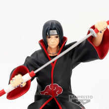 Load image into Gallery viewer, Free UK Royal Mail Tracked 24hr delivery   Striking figure of Itachi Uchiha from the legendary anime Naruto. This statue is launched by Banpresto as part of their latest NARUTOP99 collection.   This statue is created meticulously, showing Itachi posing in battlemode drawing his sword, wearing his Akatsuki cloak.   This PVC statue stands at 16cm, and packaged in a gift/collectible box from Bandai.
