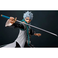 Load image into Gallery viewer, Free UK Royal Mail Tracked 24hr delivery 

Spectacular articulated premium figure set of Tōshirō Hitsugaya (Captain of the 10th Division in the Gotei 13) from the legendary anime series Bleach. This figure set is launched by Tamashii Nations as part of their SH Figuart collection.

The set include the premium articulated figure of Tōshirō Hitsugaya, 5 facial plates expression, 3 pairs of hands, and his famous Bankai sword - Hyōrinmaru. 
