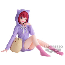 Load image into Gallery viewer, Free UK Royal Mail Tracked 24hr delivery 

Beautiful statue of Kana Arima from the popular anime series Oshi no Ko. This figure is launched by Banpresto as part of their latest Relax Time collection. 

The creator has completed this statue in excellent fashion, showing Kana posing beautifully in her lilac hoodie and holding her plush cushion. 
