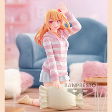 Load image into Gallery viewer, Free UK Royal Mail Tracked 24hr delivery 

Beautiful statue of Ruby from the popular anime series Oshi no Ko. This figure is launched by Banpresto as part of their latest Relax Time collection. 

The creator had completed this piece in excellent fashion, showing Ruby posing stunningly in her zipped hoodie, holding a cushion (included). 

This PVC statue stands at 15cm tall, and packaged in a gift / collectible box from Bandai.

Official brand: Bandai / Banpresto 

EAN: 4983164893335

Excellent gift for any 
