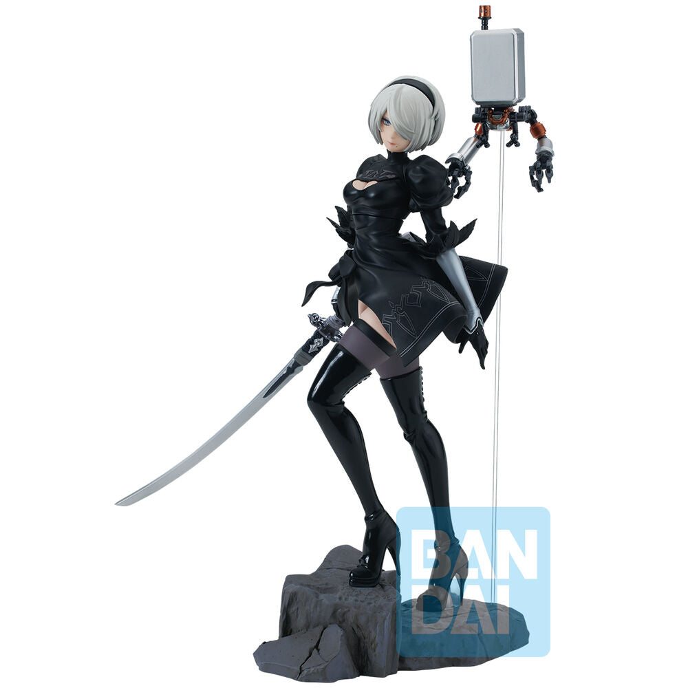 Free UK Royal Mail Tracked 24hr delivery 

Exceptional statue of 2B (YoRHa No. 2 Type B) and her loyal pod 042 from the popular video Nier: Automata. This amazing statue set is launched by Ichibansho Figure as part of their latest collection - Another. 

This statue set is created meticulously, showing 2B posing beautifully in her battle gear, standing on top of the rock (base included), holding her sword, with her pod 042 beside her. - Stunning ! 