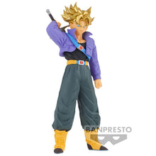 Load image into Gallery viewer, Free UK Royal Mail Tracked 24hr delivery  

Spectacular statue of Super Saiyan Trunks from the legendary anime Dragon Ball Z. This amazing figure is launched by Banpresto as part of their latest Blood Of Saiyans collection.

This statue is created superbly, showing Trunks in his Super Saiyan mode, posing with his sword. Created in immense detail, and the creator has finished the hairstyle with a metallic chrome effect. - Truly Amazing !
