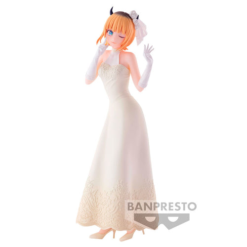 Free UK Royal Mail Tracked 24hr delivery 

Elegant statue of Mem-cho from the popular anime series Oshi No Ko. This beautiful figure is launched by Banpresto as part of their latest Bridal dress collection.

This figure is created stunningly. Showing Mem-cho posing beautifully in her bridal dress. -Stunning! 

This PVC statue stands at 20cm tall, and packaged in a gift/collectible box from Bandai.