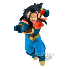 Load image into Gallery viewer, Free UK Royal Mail Tracked 24hr delivery 

Striking statue of Super 17 (Fusion of Android 17 and Hell Fighter 17) from the legendary anime Dragon Ball GT. This spectacular statue of Super 17 is launched by Banpresto as part of their latest Match Makers collection. 

This figure is created remarkably, showing Super 17 posing in battle, captured in motion perfectly. 
