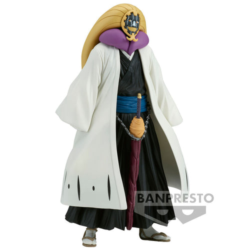 Free UK Royal Mail Tracked 24hr delivery 

Striking figure of Mayuri Kurotsuchi (captain of the 12th Division in the Gotei 13) from the popular anime series BLEACH. This statue is launched by Banpresto as part of their latest Solid and Souls collection.

This figure is created in excellent detail, showing Mayuri posing in his soul reaper uniform, and with his zampakuto (Ashisogi Jizō) attached. From the makeup/mask all the way down to the creases of the clothing, all created in immense detail. - Stunning! 

