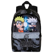 Load image into Gallery viewer, Official Naruto Shippuden anime adaptable bag/backpack. This amazing bag/backpack is launched by Karactermania as part of their latest collection. 

Cool design of Naruto and Kakashi  - Naruto themed bag / backpack. This backpack has one large front pocket, one main compartment with a laptop section  and printed inner lining design. High quality padded straps with additional back strap to adapt to suitcases.  
