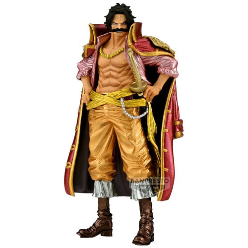 Free UK Royal Mail Tracked 24hr delivery 

Spectacular statue of Gol D. Roger (known as the Pirate King) from the legendary anime series ONE PIECE. This amazing statue is launched by Banpresto as part of their latest King Of Artist collection.

The creator has completed this piece remarkably,  showing Gol D. Roger posing superbly in his red and gold pirate king outfit, with his sword attached on his side. - Truly stunning! 

This PVC statue stands at 23cm tall, and packaged in a beautiful gift/collectible b