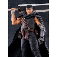 Load image into Gallery viewer, Free UK Royal Mail Tracked 24hr Delivery

Striking statue of Guts from the popular anime series Berserk. This figure is launched by Good Smile Company and Max Factory as part of their latest Pop Up Parade new L collection.

The sculptor did an spectacular job creating this high-detailed PVC statue of Guts. The figure shows Guts posing in his legendary Black Swordsman outfit, fully equipped and holding his great sword (Dragon Slayer).

The PVC statue stands at 22cm tall , comes with a
