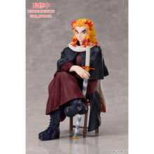 Load image into Gallery viewer, Free UK Royal Mail Tracked 24hr delivery 

Remarkable statue of Kyōjurō Rengoku from the popular anime Demon Slayer. This amazing statue set is launched by ANIMPLEX as part of their latest collection. 

The creator did an excellent job finishing this piece, showing Kyōjurō Rengoku posing in his winter clothing, sitting down and holding his nichirin sword. (Chair Included). 

This PVC statue stands at 16.5cm, and packaged in a gift / collectible box from ANIPLEX. 

Official brand: 16.5cm

EAN: 4534530930804

