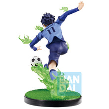 Load image into Gallery viewer, Free UK Royal Mail Tracked 24 hr delivery 

Stunning statue of Yoichi Isagi from the popular anime Blue Lock. This remarkable piece is launched by ICHIBANSHO FIGURE as part of their latest Arguments of Existence collection.

This statue is created beautifully, showing Yoichi Isagi posing in his Blue Lock home team kit, captured in motion and ready to strike the ball (Ball included). - Stunning!

This PVC statue stands at 14cm tall, and packaged in a gift/collectible box from Bandai.

Official brand: ICHIBAN
