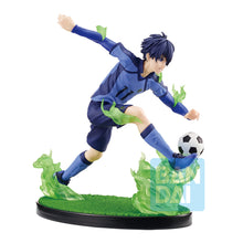 Load image into Gallery viewer, Free UK Royal Mail Tracked 24 hr delivery 

Stunning statue of Yoichi Isagi from the popular anime Blue Lock. This remarkable piece is launched by ICHIBANSHO FIGURE as part of their latest Arguments of Existence collection.

This statue is created beautifully, showing Yoichi Isagi posing in his Blue Lock home team kit, captured in motion and ready to strike the ball (Ball included). - Stunning!

This PVC statue stands at 14cm tall, and packaged in a gift/collectible box from Bandai.

Official brand: ICHIBAN
