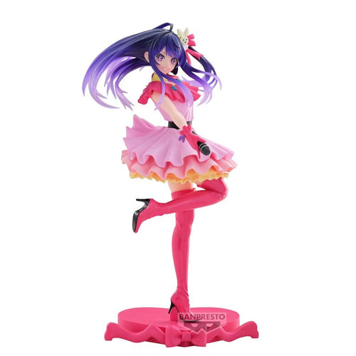 Free UK Royal Mail Tracked 24hr delivery 

Striking statue of Ai Hoshino from the popular anime Oshi no Ko. This stunning statue is launched by Banpresto as part of their latest Excite Motions collection. 

The creator did a spectacular job with this piece, captured perfectly in motion showing Ai posing in her outfit, holding the mic. The details are in-depth, and the colours are strikingly beautiful. - Stunning ! 

This PVC statue stands at 25cm tall, and packaged in a gift/collectible box from Bandai.

Of
