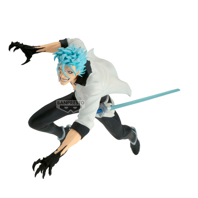 Free UK Royal Mail Tracked 24hr delivery  

Stunning statue of Grimmjow Jaegerjaquez from the popular anime series BLEACH. This super cool statue is launched by Banpresto as part of their latest Vibration Stars Collection. 

This figure is created superbly, showing Grimmjow Jaegerjaquez posing in battle mode, with his Zanpakutō attached at side. - Stunning! 

This PVC statue stands at 10cm tall, and packaged in a gift/collectible box from Bandai. 

Official brand: Banpresto / Bandai

EAN: 4983164285499

Exc