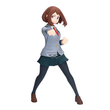 Load image into Gallery viewer, Free UK Royal Mail Tracked 24hr delivery  

Beautiful statue of Ochaco Uraraka from the popular anime My Hero Academia. This figure is launched by Banpresto as part of their latest Glitter and Glamour collection.

The creator did an excellent job creating this piece, showing Uraraka posing stunningly in her academy uniform. 

This PVC statue stands at 22cm tall, and packaged in a gift/collectible box from Bandai.

Official brand: Banpresto / Bandai 

EAN: 4983164285727

Excellent gift for any My Hero Academ
