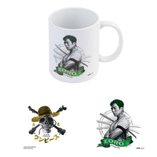 Load image into Gallery viewer, Free UK Royal Mail Tracked 24hr delivery 

Official ONE PIECE - Roronoa Zoro anime mug. This super cool mug is launched by ERIK and Netflix as part of their latest collection. 

Size: 350ml 

Material: Ceramic (Dishwasher and Microwave safe). 

Official brand: ERIK / Netflix

EAN: 8435497296605

Excellent gift for any ONE PIECE fan.
