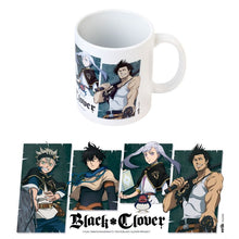 Load image into Gallery viewer, Free UK Royal Mail Tracked 24hr delivery 

Official Black Clover - Characters anime mug. This super cool mug is launched by ERIK as part of their latest collection. Beautiful design showing the main Characters -  Asta, Yuno,  Noelle Silva and Yami. 
