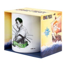 Load image into Gallery viewer, Free UK Royal Mail Tracked 24hr delivery 

Official ONE PIECE - Roronoa Zoro anime mug. This super cool mug is launched by ERIK and Netflix as part of their latest collection. 

Size: 350ml 

Material: Ceramic (Dishwasher and Microwave safe). 

Official brand: ERIK / Netflix

EAN: 8435497296605

Excellent gift for any ONE PIECE fan.
