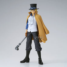 Load image into Gallery viewer, Free UK Royal Mail Tracked 24hr delivery

Stunning statue of Sabo (Chief of Staff of the Revolutionary Army) from the legendary anime ONE PIECE. This statue is launched by Banpresto as part of their latest DXF collection - The Grandline Seies. 

The sculptor created this piece in amazing fashion, showing Sabo posing in his uniform, and holding his iron pipe! 

This PVC statue stands at 18cm tall, and packaged in a gift/collectible box from Bandai. 

Official brand:  Banpresto / Bandai
