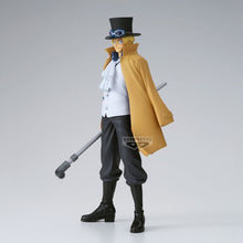 Load image into Gallery viewer, Free UK Royal Mail Tracked 24hr delivery

Stunning statue of Sabo (Chief of Staff of the Revolutionary Army) from the legendary anime ONE PIECE. This statue is launched by Banpresto as part of their latest DXF collection - The Grandline Seies. 

The sculptor created this piece in amazing fashion, showing Sabo posing in his uniform, and holding his iron pipe! 

This PVC statue stands at 18cm tall, and packaged in a gift/collectible box from Bandai. 

Official brand:  Banpresto / Bandai
