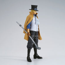 Load image into Gallery viewer, Free UK Royal Mail Tracked 24hr delivery

Stunning statue of Sabo (Chief of Staff of the Revolutionary Army) from the legendary anime ONE PIECE. This statue is launched by Banpresto as part of their latest DXF collection - The Grandline Seies. 

The sculptor created this piece in amazing fashion, showing Sabo posing in his uniform, and holding his iron pipe! 

This PVC statue stands at 18cm tall, and packaged in a gift/collectible box from Bandai. 

Official brand:  Banpresto / Bandai
