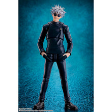 Load image into Gallery viewer, Free UK Royal Mail Tracked 24hr Delivery    

Spectacular figure (Full set) of Satoru Gojo from the popular anime series Jujutsu Kaisen. This premium figure set is launched by Tamashii Nations as part of their latest S.H.Figuarts collection. 

The set comes with four facial plates with different expressions, premium articulated figure of Satoru Gojo (14 point articulation), three left and six right optional hands (including one with a mobile phone), additional Option hand-in-pocket parts for left and right 
