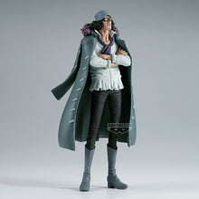 Load image into Gallery viewer, Free UK Royal Mail Tracked 24hr delivery 

Spectacular statue of Kuzan (better known by his former alias Aokiji) from the legendary anime series ONE PIECE. This amazing statue is launched by Banpresto as part of their latest King Of Artist collection.

The creator has completed this piece remarkably,  showing Kuzan posing with attitude - stunning! 

This PVC statue stands at 23cm tall, and packaged in a beautiful gift/collectible box from Bandai. 

Official brand: Bandai / Banpresto

EAN: 4983164288346

Exc

