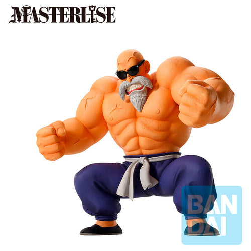 Free UK Royal Mail Tracked 24hr delivery  

Mighty statue of Master Roshi from the legendary anime Dragon Ball. This stunning statue is launched by Ichibansho figure as part of their latest Masterlise series - The Training Section. 

The sculptor did a marvelous job on this piece, showing Master Roshi (also known as the Turtle Hermit) in his Max Power transformation. - Stunning! 

This PVC statue stands at 21cm tall (Accessories: sunglasses included), and packaged in a gift/collectible box from Bandai. 

Of