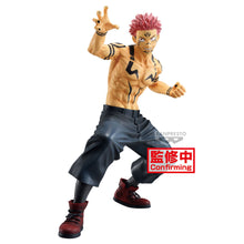 Load image into Gallery viewer, Free UK Royal Mail Tracked 24hr delivery

Stunning statue of Sukuna from the popular anime Jujutsu Kaisen. This amazing figure is launched by Banpresto as part of their latest Maximatic collection. 

This statue is sculpted in immense detail, showing Sukuna posing in battle form. From the hair, facial expression all the way down to the creases of his trousers, all created in in-depth detail - Stunning!

This PVC statue stands at 21cm tall, and packaged in a gift/collectible box from Bandai.

Official brand:
