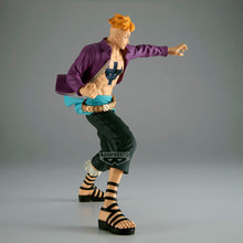Load image into Gallery viewer, THE PHOENIX OF THE WHITEBEARD PIRATES

Bring the legendary Marco the Phoenix to your One Piece collection with this officially licensed Battle Record Collection Figure from Banpresto.

Former commander of the Whitebeard Pirates' First Division, Marco is captured in a dynamic battle-ready stance that perfectly reflects his calm confidence and fighting ability.

The figure recreates Marco's distinctive appearance with his short blond hair, open purple jacket, Whitebeard Pirates emblem across his chest, dark t
