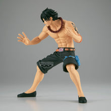 Load image into Gallery viewer, Free UK Royal Mail Tracked 24hr delivery 

Stunning statue of Portgas D. Ace from the legendary anime series ONE PIECE. This amazing statue is launched by Banpresto as part of their latest Battle Record Collection. 

This statue is created in immense detail,  showing Ace posing strikingly in his red beaded necklace, ready for battle. -Stunning! 

This PVC statue stands at 13cm tall, and packaged in a beautiful gift/collectible box from Bandai. 
