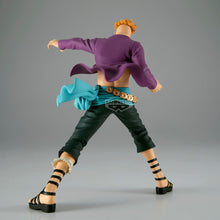 Load image into Gallery viewer, THE PHOENIX OF THE WHITEBEARD PIRATES

Bring the legendary Marco the Phoenix to your One Piece collection with this officially licensed Battle Record Collection Figure from Banpresto.

Former commander of the Whitebeard Pirates' First Division, Marco is captured in a dynamic battle-ready stance that perfectly reflects his calm confidence and fighting ability.

The figure recreates Marco's distinctive appearance with his short blond hair, open purple jacket, Whitebeard Pirates emblem across his chest, dark t
