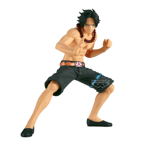 Free UK Royal Mail Tracked 24hr delivery 

Stunning statue of Portgas D. Ace from the legendary anime series ONE PIECE. This amazing statue is launched by Banpresto as part of their latest Battle Record Collection. 

This statue is created in immense detail,  showing Ace posing strikingly in his red beaded necklace, ready for battle. -Stunning! 

This PVC statue stands at 13cm tall, and packaged in a beautiful gift/collectible box from Bandai. 