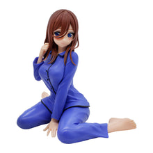 Load image into Gallery viewer, Free UK Royal Mail Tracked 24hr delivery 

Beautiful statue of Miku Nakano (Third eldest of the sibling) from the popular anime series The Quintessential Quintuplets. This figure is launched by Banpresto as part of their latest Relax Time collection. 

The creator did a fabulous work on this piece, showing Miku Nakano posing beautifully in her nightwear. -Stunning! 

This PVC statue stands at 12cm tall, and packaged in a gift / collectible box from Bandai.

Official brand: Bandai / Banpresto 

EAN: 49831648
