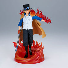 Load image into Gallery viewer, Free UK Royal Mail Tracked 24hr delivery 

Super cool statue of Sabo from the legendary anime ONE PIECE. This figure is launched by Banpresto as part of their latest &quot;The Shukko&quot; collection - Special Edition.

The creator completed this piece in excellent fashion, showing Sabo posing in his pirate uniform, holding his primary weapon (the iron pipe), and releasing fire around him. 

This PVC statue stands at 17cm tall, and packaged in a gift/collectible box from Bandai.

Official brand: Banpresto / Bandai 


