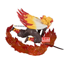 Load image into Gallery viewer, Free UK Royal Mail Tracked 24hr delivery  

Striking statue of Kyōjurō Rengoku from the popular anime series Demon Slayer. This Fiery statue is launched by Banpresto as part of their latest Vibration Stars Collection. 

The creator did a fantastic job with this piece, showing Rengoku posing in battle, performing his flame breathing technique, and striking with his flame hashira sword. Captured in motion perfectly. 

This PVC statue stands at 14cm tall, and packaged in a gift/collectible box from Bandai. 
