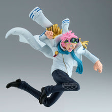 Load image into Gallery viewer, Free UK Royal Mail Tracked 24hr delivery 

Breathtaking statue of Koby from the legendary anime series ONE PIECE. This amazing statue is launched by Banpresto as part of their latest Battle Record Collection. 

The creator has completed this piece remarkably,  showing Koby posing amazingly in his marine outfit leaping into the air, captured in motion perfectly. -Stunning! 

This PVC statue stands at 17cm tall, and packaged in a beautiful gift/collectible box from Bandai. 

Official brand: Bandai / Banpresto
