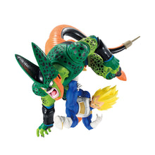 Load image into Gallery viewer, Free UK Royal Mail Tracked 24hr delivery

Stunning statues set of Vegeta and Cell from the legendary anime Dragon Ball Z. This amazing set is launched by ICHIBANSHO FIGURE as part of their latest REVIBLE MOMENT collection. 

The creator did a spectacular job with this piece, captured the legendary fight scene between Cell and Vegeta. Immense details, and captured the moment perfectly. -Stunning

This PVC statue set stands at 17cm tall, and packaged in a gift/collectible box from Bandai. 

Official brand: Ba
