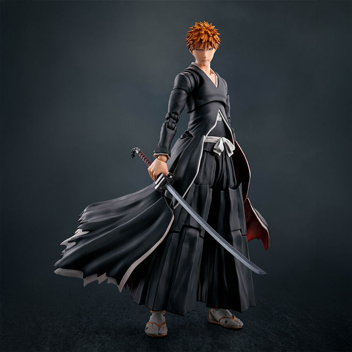 Free UK Royal Mail Tracked 24hr delivery 

Spectacular articulated premium figure set of Ichigo Kurosaki (Final Zanpakutō technique - Moon Fang Heaven-Piercer) from the popular anime series Bleach. This figure set is launched by Tamashii Nations as part of their SH Figuart collection.

The set include the premium articulated figure of Ichigo Kurosaki (Final Bankai form), 3 facial plates (include his hollowfield form), additional 3 pairs of hands,  sword (Zangetsu), and includes effect parts for Getsuga Tens