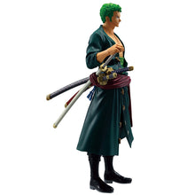Load image into Gallery viewer, Free UK Royal Mail Tracked 24hr delivery 

Exceptional statue of Roronoa Zoro from the legendary anime ONE PIECE. This amazing statue is launched by Ichibansho Figure as part of their latest Masterlise collection.

This remarkable statue is created meticulously, showing Roronoa Zoro posing in his iconic dark green kimono, with his three kanatas attached on his side. -Stunning!

This PVC statue stands at 25cm tall, and packaged in a gift/collectible box from Bandai.

Official brand: Ichibansho Figure / Banda
