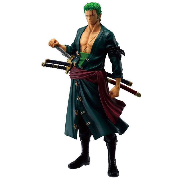 Free UK Royal Mail Tracked 24hr delivery 

Exceptional statue of Roronoa Zoro from the legendary anime ONE PIECE. This amazing statue is launched by Ichibansho Figure as part of their latest Masterlise collection.

This remarkable statue is created meticulously, showing Roronoa Zoro posing in his iconic dark green kimono, with his three kanatas attached on his side. -Stunning!

This PVC statue stands at 25cm tall, and packaged in a gift/collectible box from Bandai.

Official brand: Ichibansho Figure / Banda