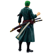 Load image into Gallery viewer, Free UK Royal Mail Tracked 24hr delivery 

Exceptional statue of Roronoa Zoro from the legendary anime ONE PIECE. This amazing statue is launched by Ichibansho Figure as part of their latest Masterlise collection.

This remarkable statue is created meticulously, showing Roronoa Zoro posing in his iconic dark green kimono, with his three kanatas attached on his side. -Stunning!

This PVC statue stands at 25cm tall, and packaged in a gift/collectible box from Bandai.

Official brand: Ichibansho Figure / Banda
