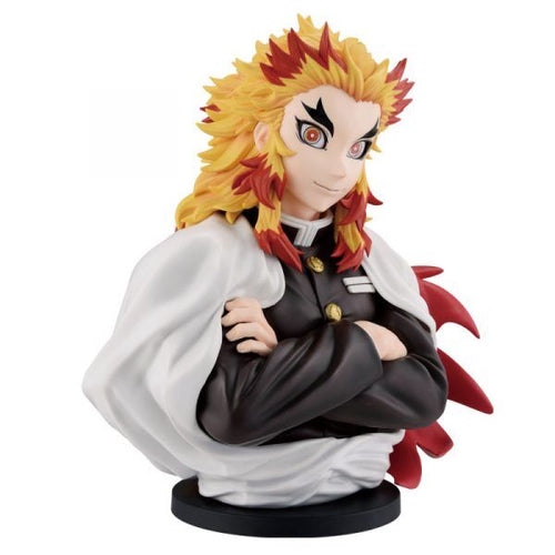 Free UK Royal Mail Tracked 24hr delivery   

Striking portrait statue of Kyōjurō Rengoku from the popular anime series Demon Slayer. This Fiery statue is launched by ICHIBANSHO FIGURE as part of their latest Keep Your Heart Burning collection. 

The creator did a fantastic job with this portrait piece of this heroic character. Showing Rengoku posing amazingly, arms folded. -Stunning! 

This PVC statue stands at 20cm tall, and packaged in a gift/collectible box from Bandai. 

Official brand: Banpresto / Band