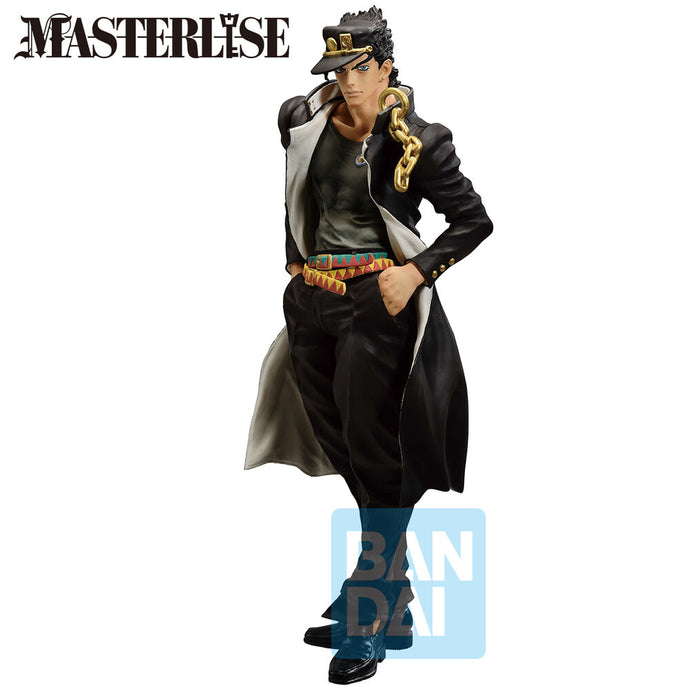 Free UK Royal Mail Tracked 24hr delivery 

Exceptional statue of Jotaro Kujo from the popular anime JoJo's Bizarre Adventure. This amazing statue is launched by Ichibansho Figure as part of their latest Masterlise collection - Stardust Crusaders. 

This statue is created meticulously, showing Jotaro posing stunningly in his iconic modified school uniform. -Stunning! 

This PVC statue stands at 27cm tall, and packaged in a gift/collectible box from Bandai.

Official brand: Ichibansho Figure / Bandai

EAN: 45