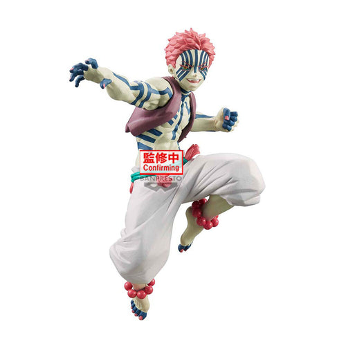 Free UK Royal Mail Tracked 24hr delivery 

Stunning statue of Akaza from the popular anime series Demon Slayer. This amazing statue is launched by Banpresto as part of their latest Vibration stars collection. 

The creator has sculpted this piece in excellent detail, showing Akaza posing in battle, captured in motion beautifully. -Stunning!

This PVC statue stands at 13cm tall (Stand/base included), and packaged in a gift/collectible box from Bandai.

Official brand: Banpresto / Bandai

EAN: 4983164292473


