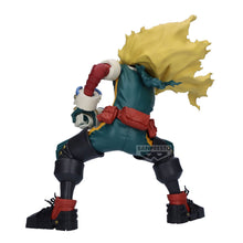 Load image into Gallery viewer, Free UK Royal Mail Tracked 24hr delivery

Stunning statue of Izuku Midoriya from the popular anime series My Hero Academia. This amazing figure is launched by Banpresto as part of their latest Maximatic collection.  

This statue is sculpted in immense detail, showing Izuku Midoriya (known as Deku) posing in his hero battle uniform, and wearing his vigilante scarf (Gran Torino&#39;s cloak). -Stunning! 

This PVC statue stands at 18cm tall, and packaged in a gift/collectible box from Bandai.

Official brand: Ban
