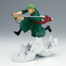Load image into Gallery viewer, Free UK Royal Mail Tracked 24hr delivery 

Remarkable statue of Roronoa Zoro from the legendary anime ONE PIECE. This spectacular figure is launched by Banpresto as part of their latest Senkozekkei collection. 

This statue is created in excellent detail, showing Roronoa Zoro posing in battle, and wielding two katanas. -Stunning! 

This PVC statue stands at 15cm tall, and packaged in a gift / collectible box from Bandai. 

Official brand: Banpresto / Bandai

EAN: 4983164292053

Excellent gift for any One Pi
