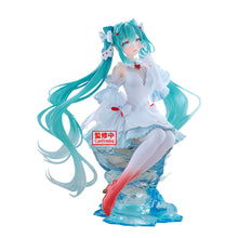 Load image into Gallery viewer, Free UK Royal Mail Tracked 24hr delivery 

Beautiful statue of Hatsune Mike (Global Vocaloid Superstar). This figure is launched by Banpresto as part of their latest Clearluxe collection. 

This statue is created meticulously, showing Hatsune Mike posing elegantly, sitting position in her white dress. -Stunning! 

This PVC statue stands at 18cm tall, and packaged in a gift/collectible box from Bandai. 

Official brand: Banpresto / Bandai

EAN: 4983164291742

Excellent gift for any Hatsune Miku fan. 

This i
