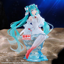 Load image into Gallery viewer, Free UK Royal Mail Tracked 24hr delivery 

Beautiful statue of Hatsune Mike (Global Vocaloid Superstar). This figure is launched by Banpresto as part of their latest Clearluxe collection. 

This statue is created meticulously, showing Hatsune Mike posing elegantly, sitting position in her white dress. -Stunning! 

This PVC statue stands at 18cm tall, and packaged in a gift/collectible box from Bandai. 

Official brand: Banpresto / Bandai

EAN: 4983164291742

Excellent gift for any Hatsune Miku fan. 

This i
