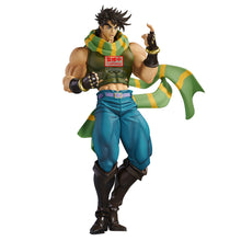 Load image into Gallery viewer, Free UK Royal Mail Tracked 24hr delivery 

Spectacular statue of Joseph Joestar from the popular anime series JoJo&#39;s Bizarre Adventure. This amazing figure is launched by Banpresto as part of their latest Mometria collection - Second story arc. 

The creator did an amazing job finishing this piece, showing Joesph Joestar posing confidently, and wearing his green and yellow stripe scarf. -Stunning! 

This PVC statue stands at 22cm tall, and packaged in a gift/collectible box from Bandai. 

Official brand: Ba

